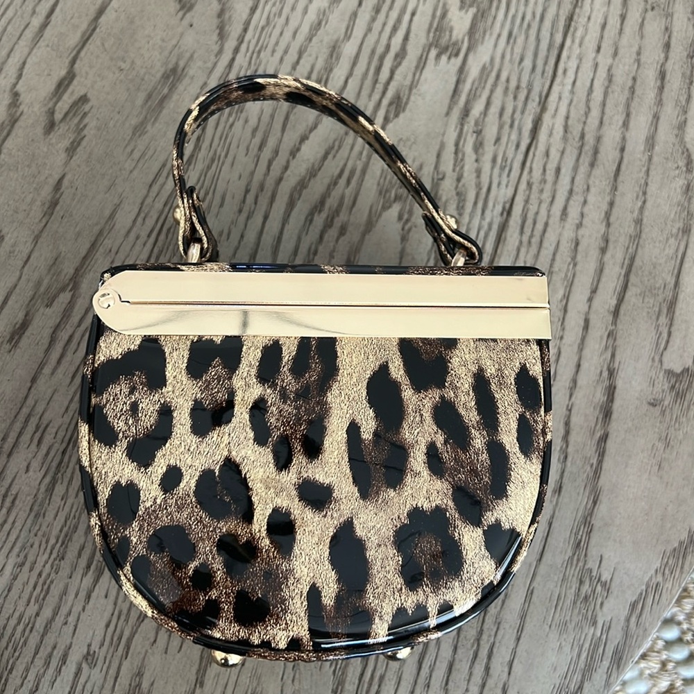 Women’s Cheetah/Leopard Print Mini Bag with Detachable Crossbody strap